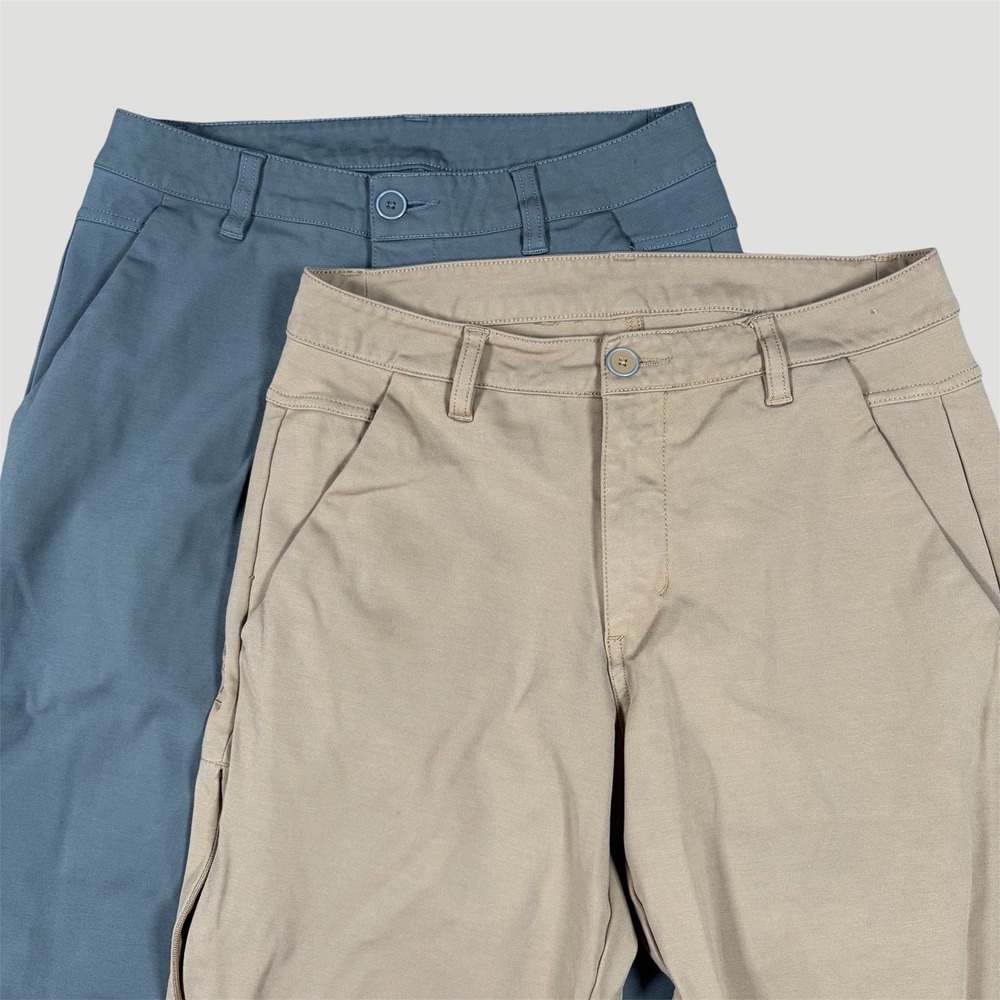 Lot of 2 BYLT Basics Everyday Pant 2.0 Slim Fit Sz 31x28 Beige, Gray Performance